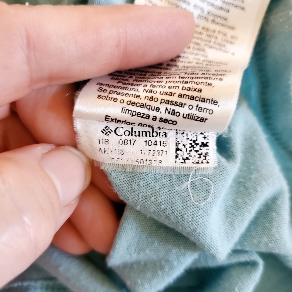 1357 * Columbia Lightweight Pullover Hoodie Light Green Size M - Picture 5 of 9